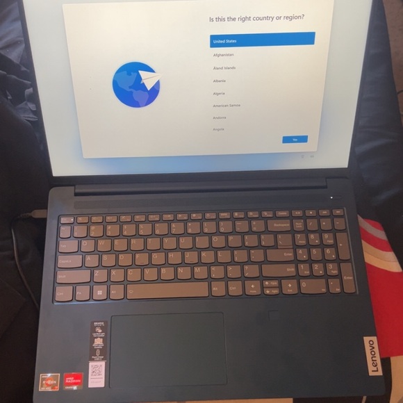 Lenovo Blue Laptop